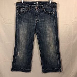 7 for all mankind stretchy dojo capris Plus sz 32